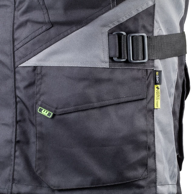 Férfi motoros kabát W-TEC GS-1613 - fekete-szürke-zöld