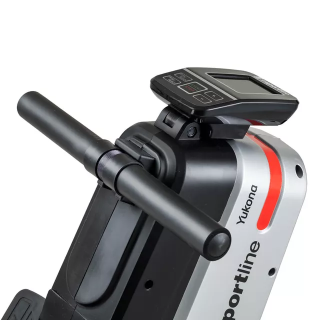 Evezőgép inSPORTline Yukona, mágnesfékes, állitható, elektromos, mágnesfékes, 16 terhelési szint, max 110kg, max 185cm, pulzus, HRC, súly 20kg