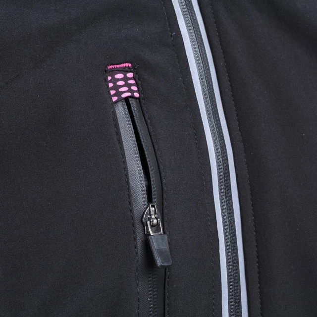 Női softshell motoros kabát W-TEC Pestalozza - fekete-rózsaszín