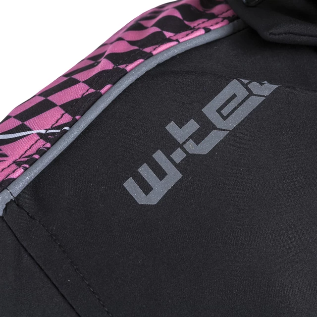 Női softshell motoros kabát W-TEC Pestalozza - fekete-rózsaszín