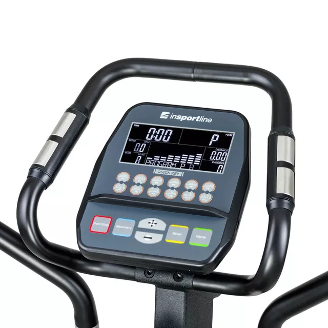 Elliptikus tréner inSPORTline Kapekor, dupla lendkerék, lépéshossz 40cm, Q faktor 18cm, max. 150kg, 16 fokozat, súly 70kg, Kinomap, kényelmes