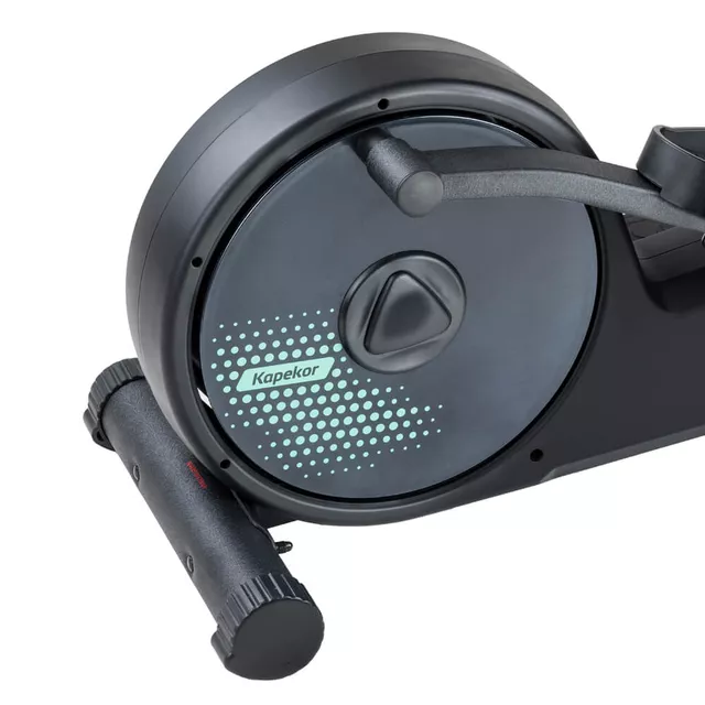 Elliptikus tréner inSPORTline Kapekor, dupla lendkerék, lépéshossz 40cm, Q faktor 18cm, max. 150kg, 16 fokozat, súly 70kg, Kinomap, kényelmes