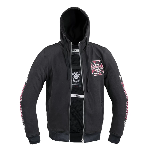 Férfi kapucnis pulcsi W-TEC Black Heart Vintage Iron Hoodie - fekete