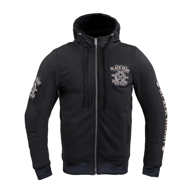 Férfi Aramid-szálas kapucnis felső W-TEC Black Heart Kustom Kulture Hoodie - fekete - fekete