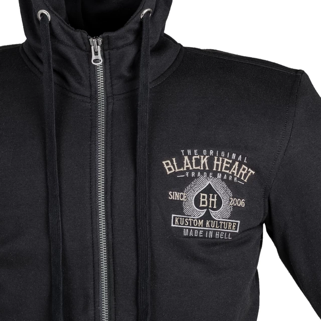 Férfi Aramid-szálas kapucnis felső W-TEC Black Heart Kustom Kulture Hoodie - fekete