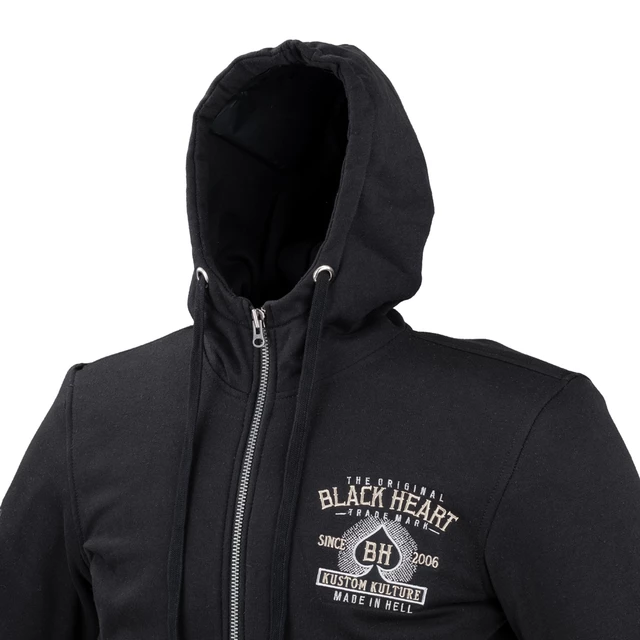 Férfi Aramid-szálas kapucnis felső W-TEC Black Heart Kustom Kulture Hoodie - fekete
