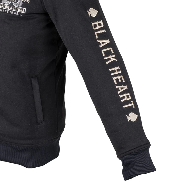 Férfi Aramid-szálas kapucnis felső W-TEC Black Heart Kustom Kulture Hoodie - fekete