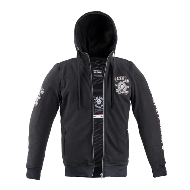 Férfi Aramid-szálas kapucnis felső W-TEC Black Heart Kustom Kulture Hoodie - fekete