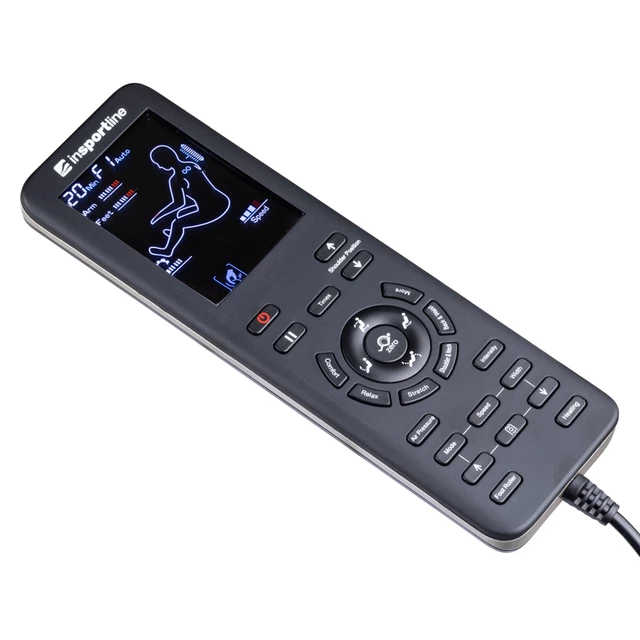 Masszázsfotel inSPORTline Carlita, 20 légzsák, 4 masszázsfej, 12 program, Zero gravitáció, Zero space - helytakarékos fal mellé helyezhető, fűtés, hangvezérlés