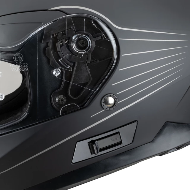 Motoros bukósisak W-TEC Yorkroad Solid YM-831 - Fehér Szürke Fényes