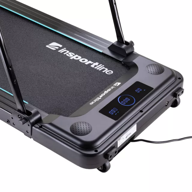 Gyaloglópad inSPORTline Tyrion, helytakarékos, 13cm magas, 100kg terhelhető, 100x39cm sétafelület, 0,8LE motor, 8 km/ó sebesség, túrabotok, motoros