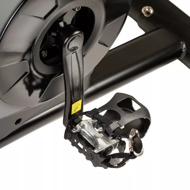 Fitness kerékpár inSPORTline Drakkaris, 18kg lendkerék, ékszijas meghajtás, vészfék, 8 fokozat, számitógép, súly 48kg