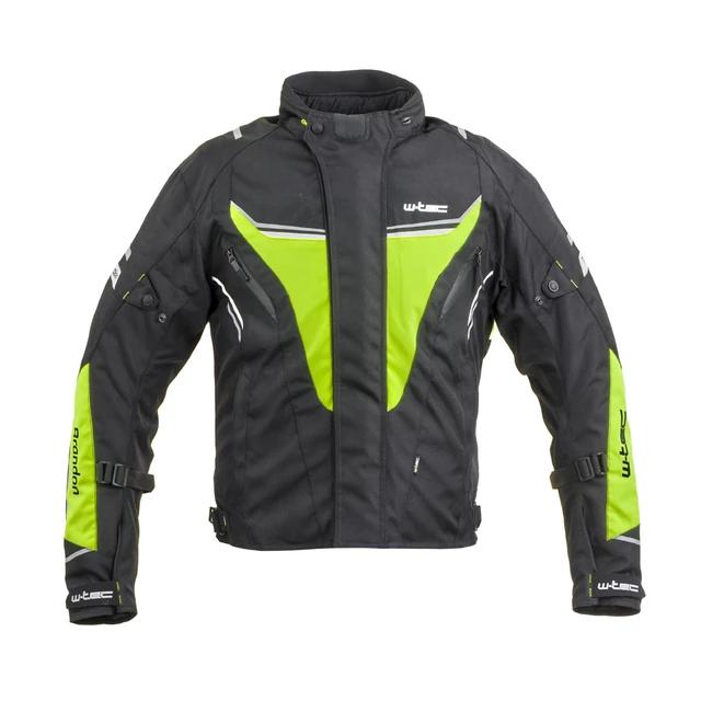 Férfi motoros kabát W-TEC Brandon - fekete-szürke-narancssárga - fekete-fluor sárga