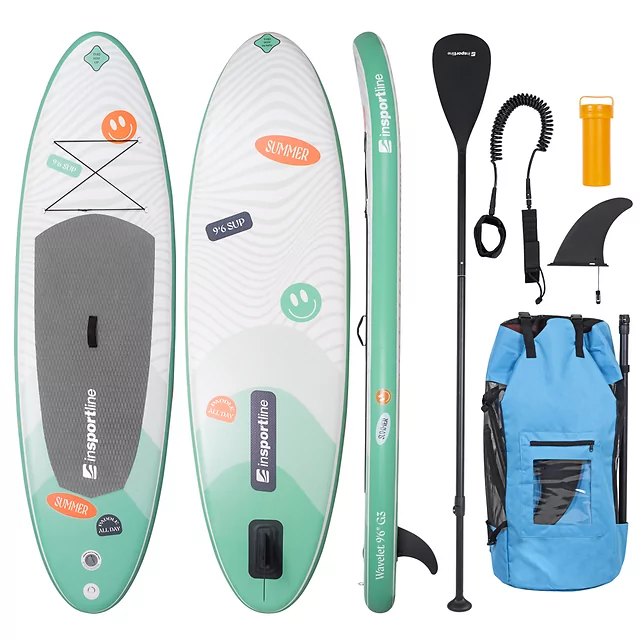 SUP tartozékokkal inSPORTline Wavelet 9'6" - kék - zöld