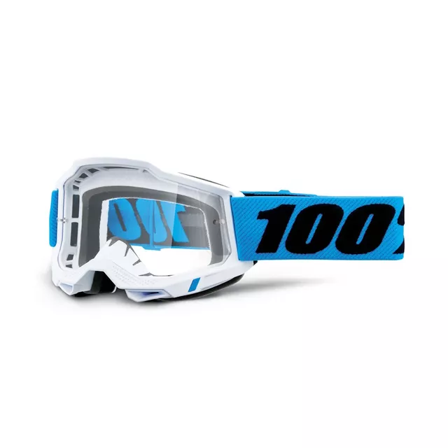 Motocross szemüveg 100% Accuri 2 - Mifflin sötétkék, átlátszó plexi