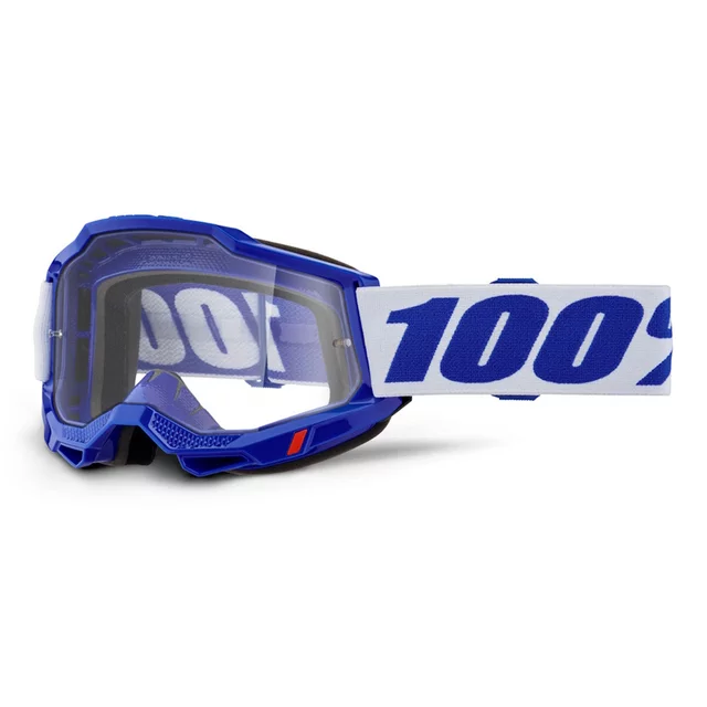 Motocross szemüveg 100% Accuri 2 - Mifflin sötétkék, átlátszó plexi