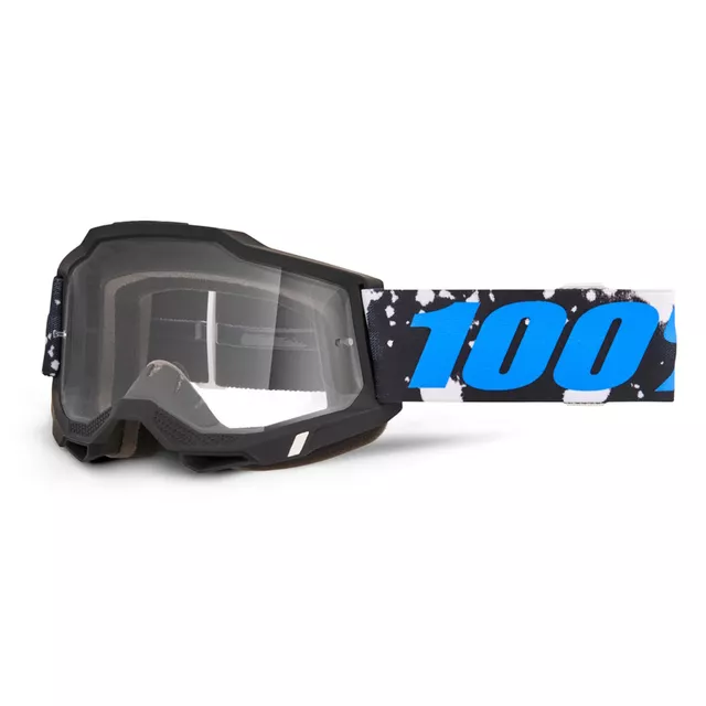 Motocross szemüveg 100% Accuri 2 - Mifflin sötétkék, átlátszó plexi