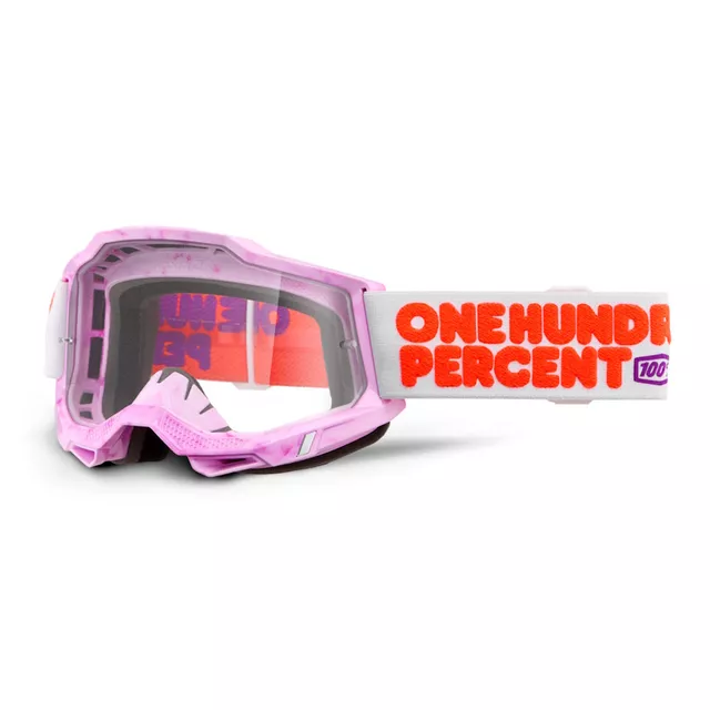 Motocross szemüveg 100% Accuri 2 - Mifflin sötétkék, átlátszó plexi
