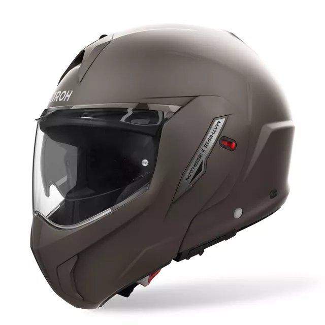 Felnyitható bukósisak AIROH MATHISSE 2 Color P/J bronz matt, állnyitó gomb, Airoh Sliding Net, napellenző, bluetooth-előkészítés, pinlock fólia