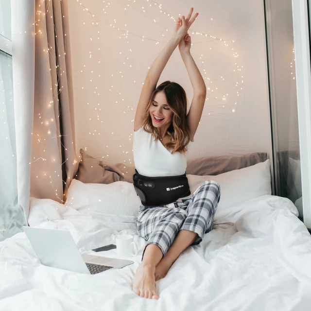 Fűthető deréköv inSPORTline eHeatage masszázs funkcióval