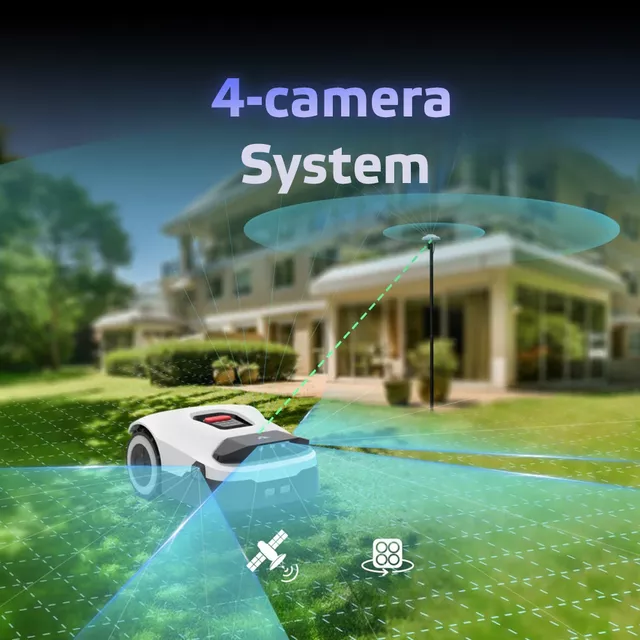 Vezeték nélküli robotfűnyíró Anthbot Genie 1000 (2000m²), 12,3 kg, vezérlés intelligens alkalmazáson keresztül, automatikus esőérzékelés