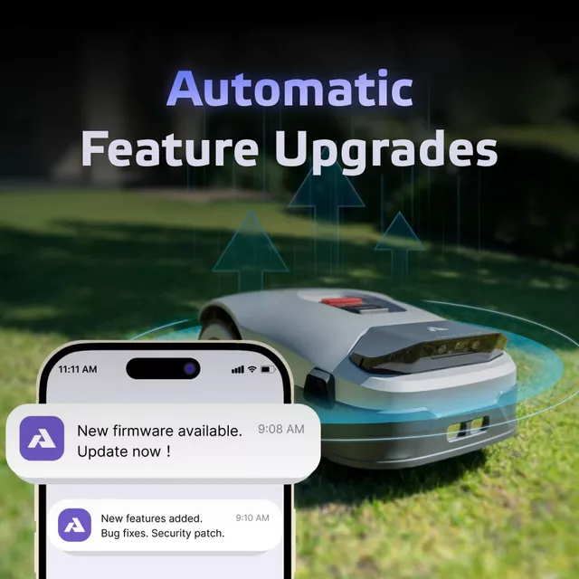 Vezeték nélküli robotfűnyíró Anthbot Genie 1000 (2000m²), 12,3 kg, vezérlés intelligens alkalmazáson keresztül, automatikus esőérzékelés