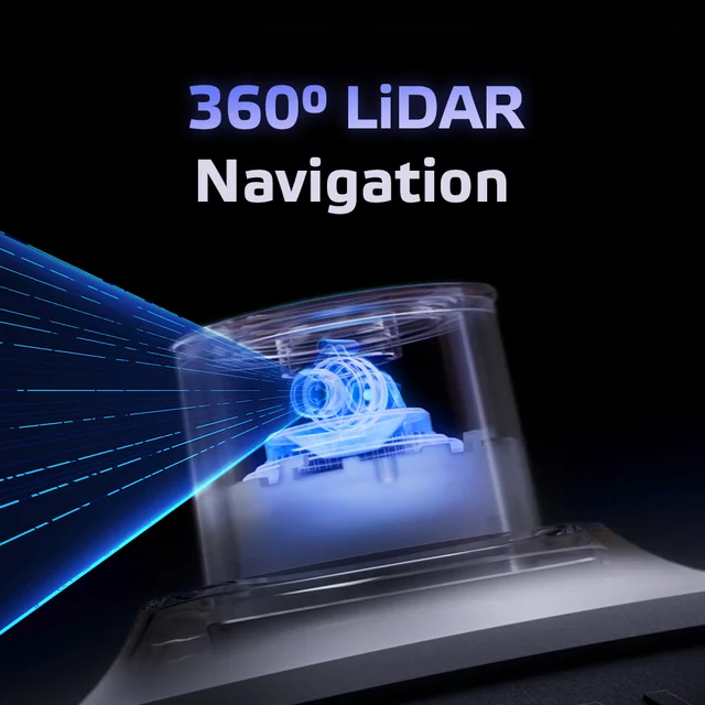 Robotfűnyíró Anthbot M5 LiDAR (500 m²), emelkedés észlelése, automatikus esőérzékelés, Dual Vision – vizuális navigáció, 360°-os LiDAR szkenner