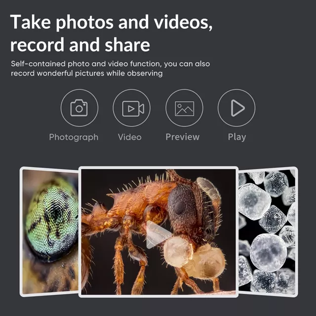 Digitális mikroszkóp Apexel 400X-800X LCD kijelzővel, 32 GB-os SD kártya, beépített újratölthető akkumulátor