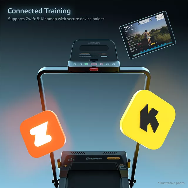 ZenRun NOON gyaloglópad, sétapad és masszázspad, 1-12km/ó, 100x40cm futófelület, 5% dőlésszög, 5 program, 120kg terhelhetőség, 25kg, távirányító