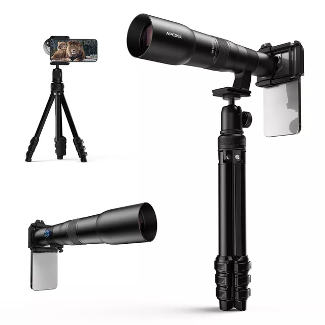 Teleobjektív Apelex 50x, alacsony torzítás, univerzális rögzítés, professzionális optika