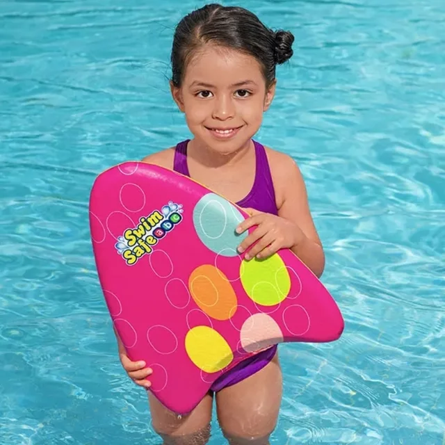 Gyermek úszódeszka Bestway Aquastar Swim Safe, ergonomikus kialakítás, kellemes tapintású, csúszásgátló tulajdonságok - rózsaszín