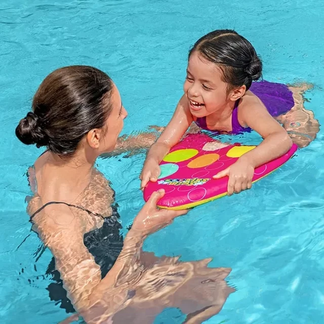 Gyermek úszódeszka Bestway Aquastar Swim Safe, ergonomikus kialakítás, kellemes tapintású, csúszásgátló tulajdonságok - rózsaszín