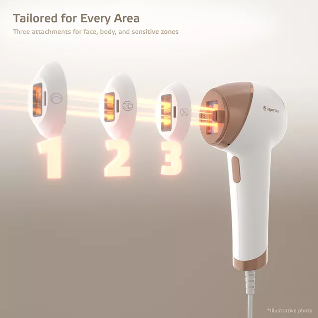 IPL epilátor inSPORTline Aphira, kijelző, bőrközelség-érzékelés, bőrtónus-felismerés, nagy sebességű villanások, 560 nm - 1200 nm hullámhossz