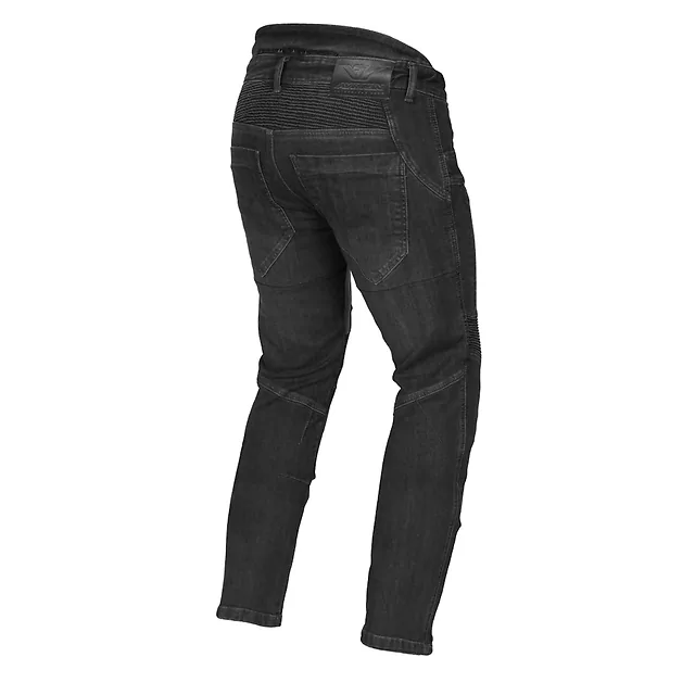 Férfi motoros farmer Ayrton 505 fekete, Super Stretch denim külső réteg, Aramidszálas béléss, légáteresztő textilbélés, YKK 8-as méretű cipzár - fekete