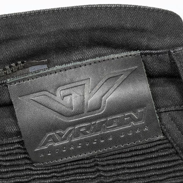 Férfi motoros farmer Ayrton 505 fekete, Super Stretch denim külső réteg, Aramidszálas béléss, légáteresztő textilbélés, YKK 8-as méretű cipzár - fekete