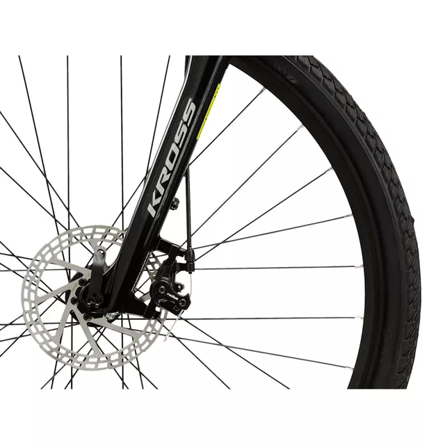 Férfi cross kerékpár Kross EVADO 3.0 28" Gen 007, Wanda gumiabroncsok, 16 fokozatú Shimano váltórendszer, Suntour teleszkópos villa - narancssárga/fekete/fényes