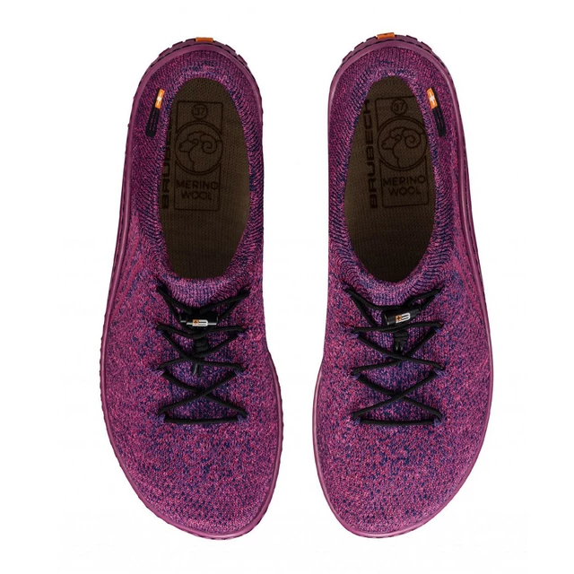 Női barefoot cipő Brubeck Merino - fukszia