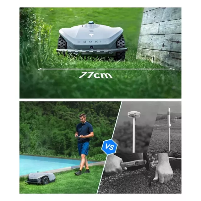 Robotfűnyíró Hookii Neomow X Pro (6000m²), 3D LiDAR navigáció, 1 cm-es akadályfelismerés,24°-os lejtő kezeléssel,alkalmazáson keresztül vezérelt