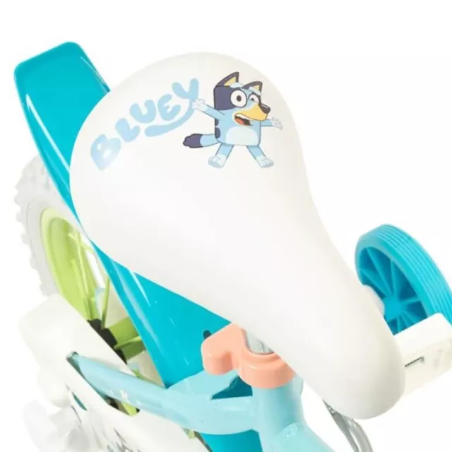 Gyerekkerékpár Toimsa Bluey 16", acélváz, első féknyereg, hátsó dobfék, sárvédő, láncvédő, leszerelhető oldalkerekek