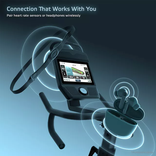 Szobakerékpár inSPORTline ZenRoute 1200, HRC program, 22kg lendkerék, italtartó, 10,1" TFT érintőképernyő, ékszijas, max. 150kg