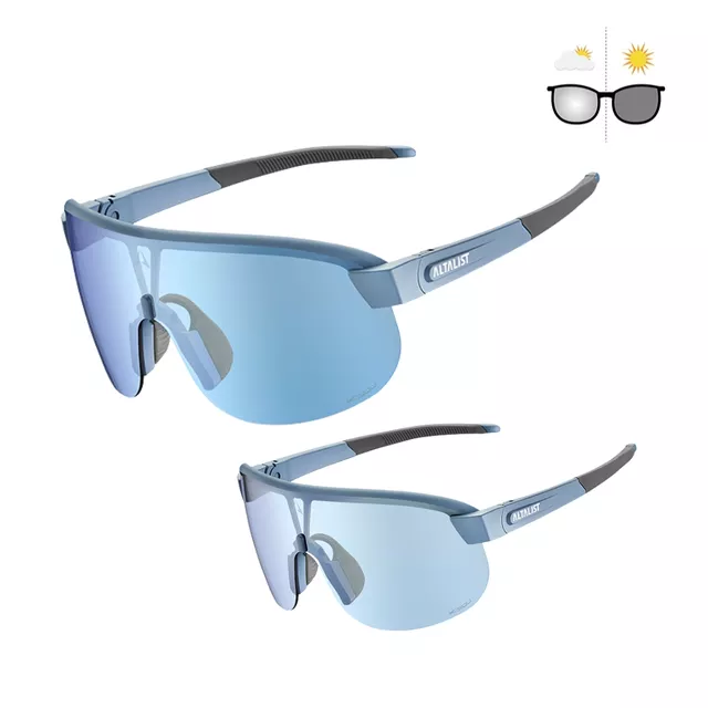 Fotokromatikus napszemüveg Altalist Kisou ATR, ütésálló, ultra könnyű keret, széles látómező, karcolásgátló kezelés - kék kék üveggel