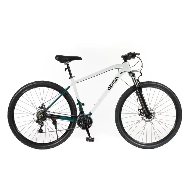 Hegyi kerékpár Olpran CANIS Man 29", 21-fokozatú Shimano sebességváltó, alumínium dupla falú felnik, könnyű alumínium váz - fehér/sötét petróleumkék - fehér/petrolkék