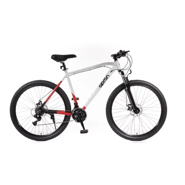 Mountain bike Olpran CANIS 27,5", 18 sebességes Shimano hajtás, könnyű alumínium váz, széles áttételtartomány, kiváló stabilitás,zökkenőmentes haladás - fehér/sötét petróleumszínű/sötétpiros