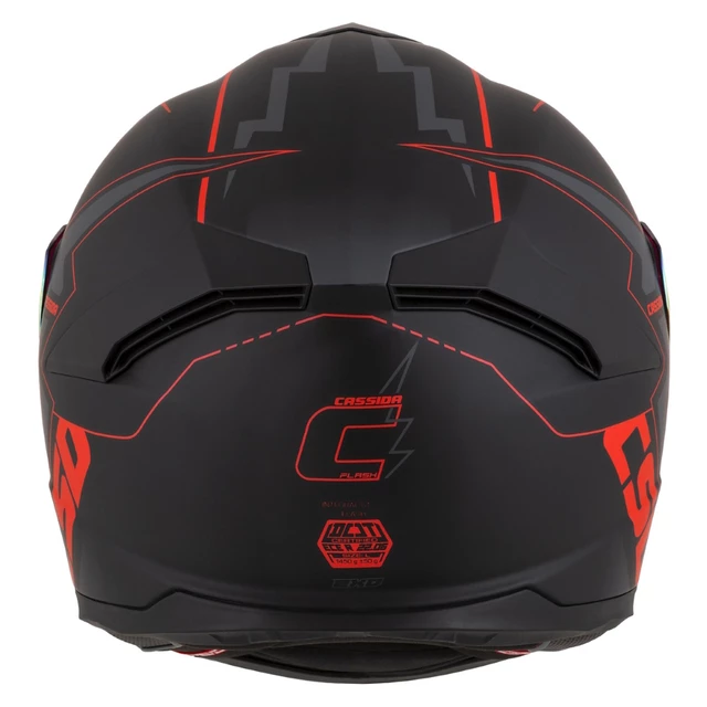 Motoros bukósisak Cassida Integral GT 2.1 Flash matt fekete/metál piros/sötét szürke, üvegszálas kompozit héj, SOS rendszer, ECE 22.06 típusjóváhagyás