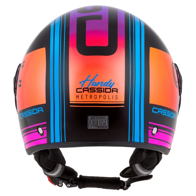 Motoros bukósisak Cassida Handy Metropolis fekete/türkiz/átmenetes