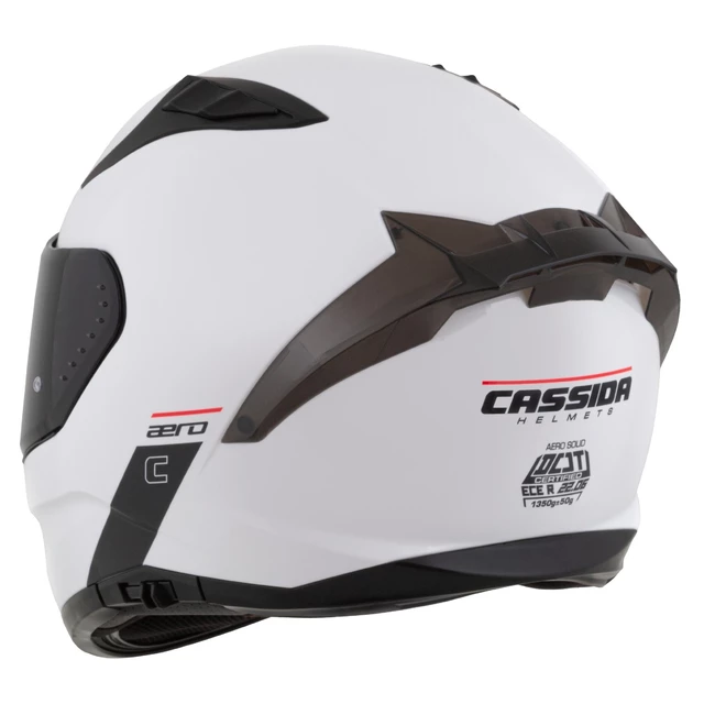 Motoros bukósisak Cassida Aero Solid fehér/fekete