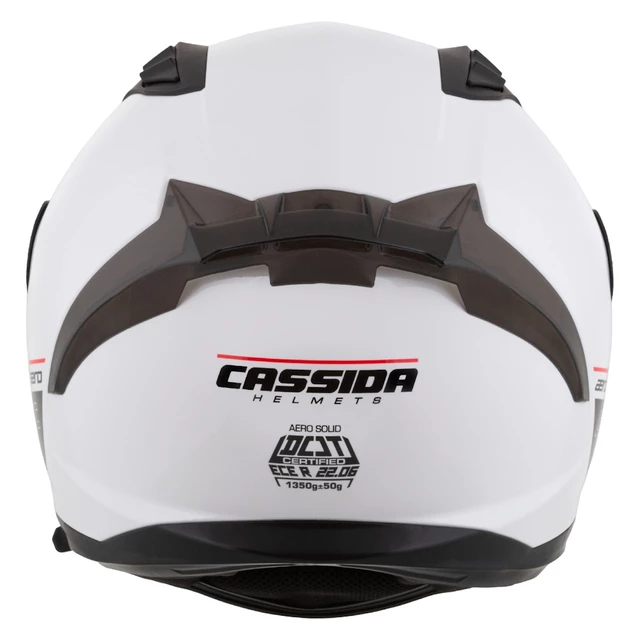 Motoros bukósisak Cassida Aero Solid fehér/fekete