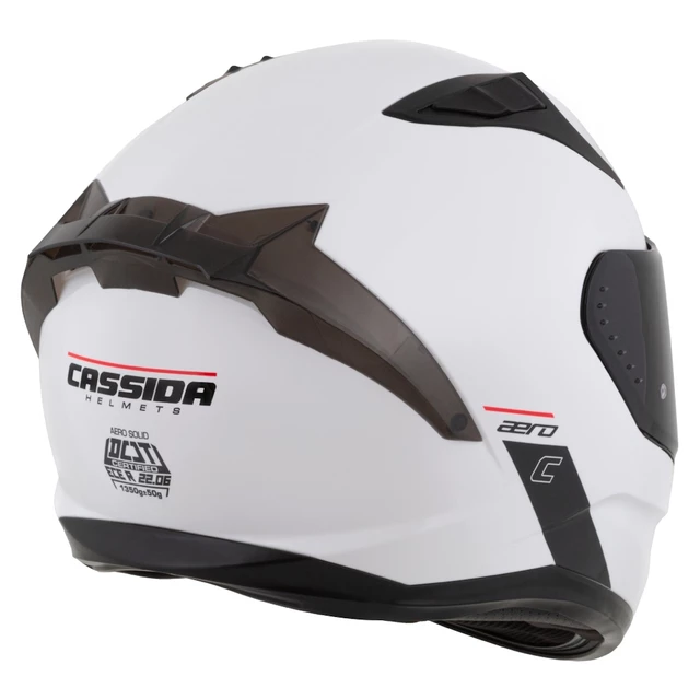 Motoros bukósisak Cassida Aero Solid fehér/fekete