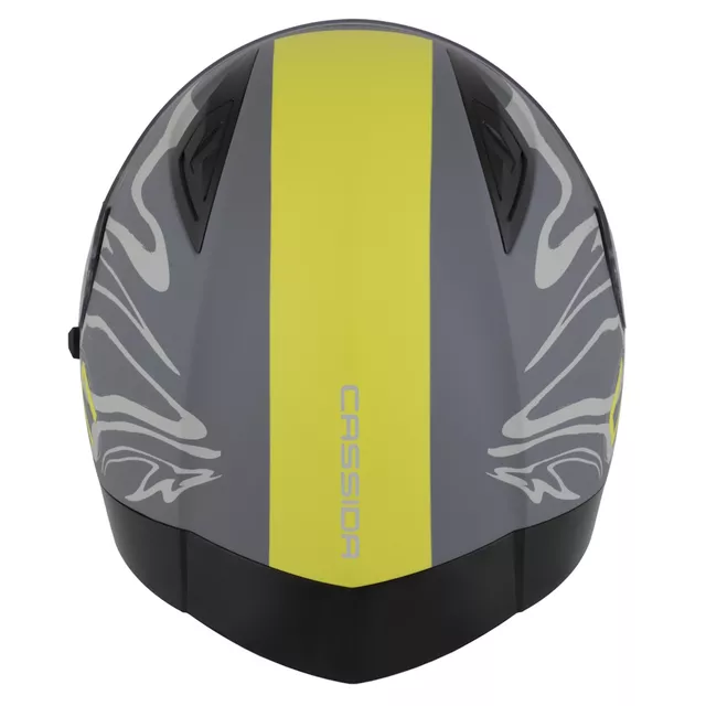 Motoros bukósisak Cassida Orbit Multivers matt szürke  / világosszürke / sárga fluoreszkáló / fekete