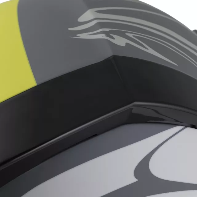 Motoros bukósisak Cassida Orbit Multivers matt szürke  / világosszürke / sárga fluoreszkáló / fekete